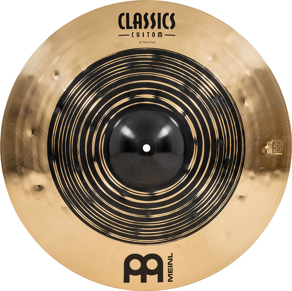 Platillo doble crash Meinl CC20DUC Classics Custom de 20" con demostración en video